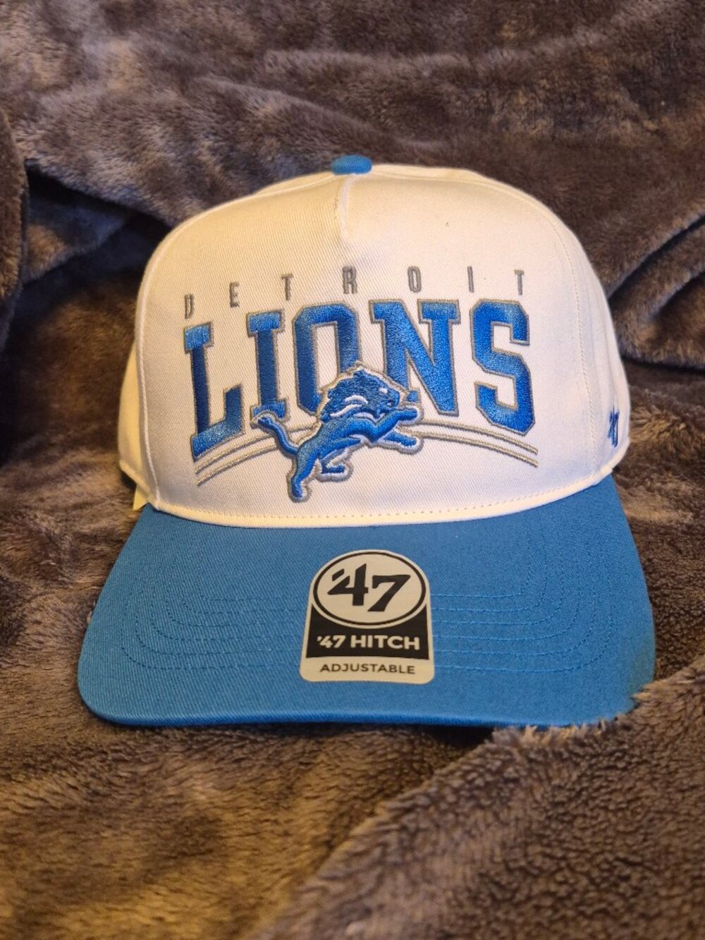 Detroit Lions NFL '47 Hitch White/Blue Two-Toned Hitch Adjustable Men’s Hat